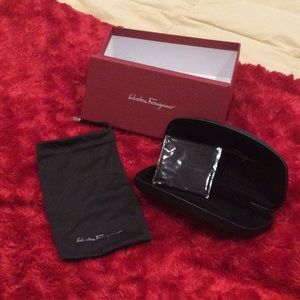 Salvatore Ferragamo glass case with pouch,box and cleaning cloth